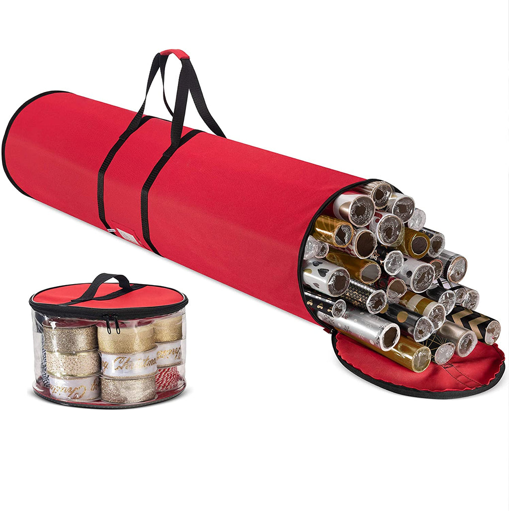 Storage Bags Wrapping Paper Bag Rolls And Ribbon Holder Heavy Duty
