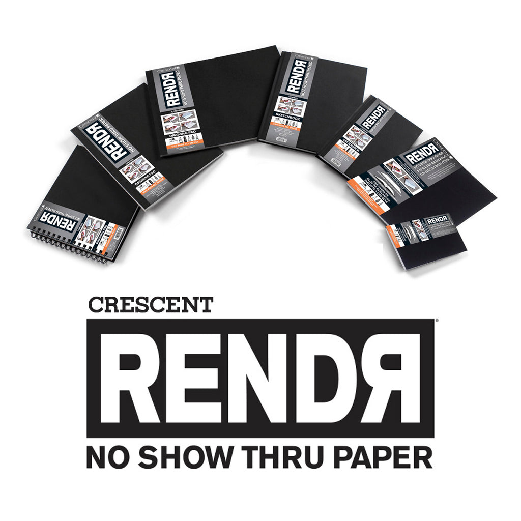Crescent 1200017 RENDR No Show Thru Wirebound Sketchbook 32 Sheet 8x8 for  sale online