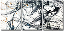 Abstract Ink on Canvas  - 3 Panel