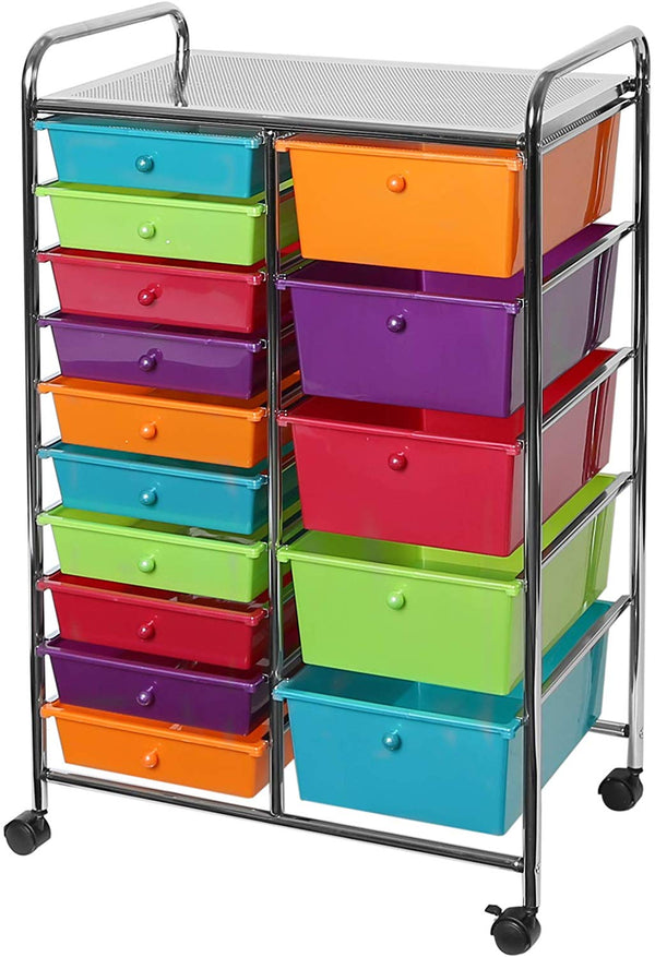  9 Cube Storage Organizer, 15.5 inch Craft Organizers and  Storage Cabinet Rolling Storage Cart and Organizer : Arts, Crafts & Sewing