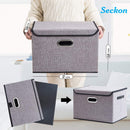 Linen Foldable Storage Box - Set of 2