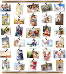 Clothesline Style Wall Photo Collage