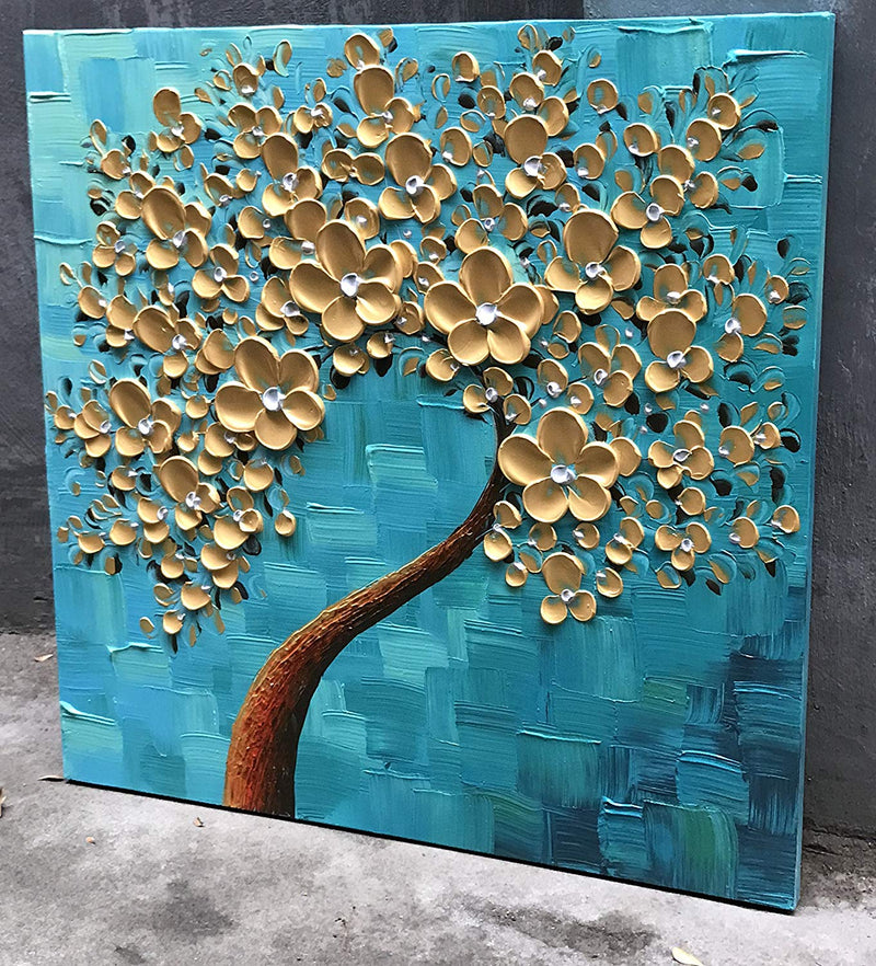 Hand Painted Oil On Canvas Tree of Life