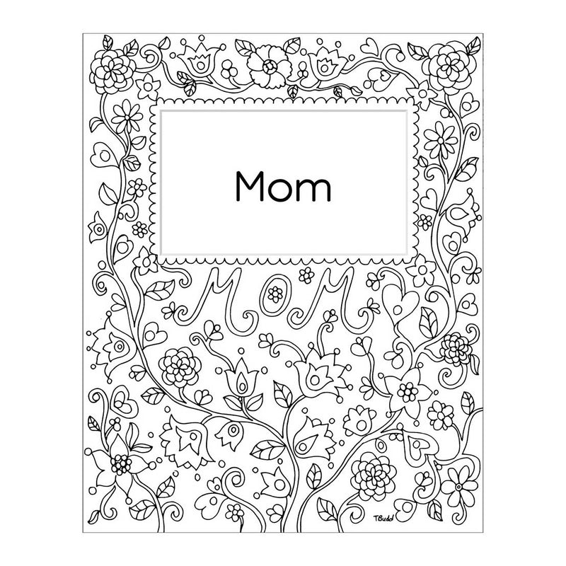 Coloring Matboard, Colored Pencils, & Picture Frame Kit