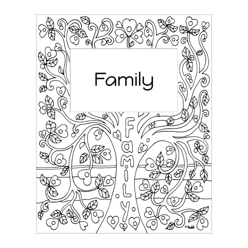 Coloring Matboard, Colored Pencils, & Picture Frame Kit